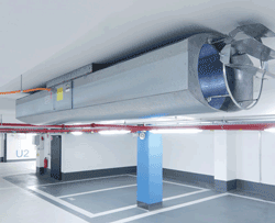 Европейский опыт установки струйной вентиляции Wolter JET FAN на подземной автостоянке